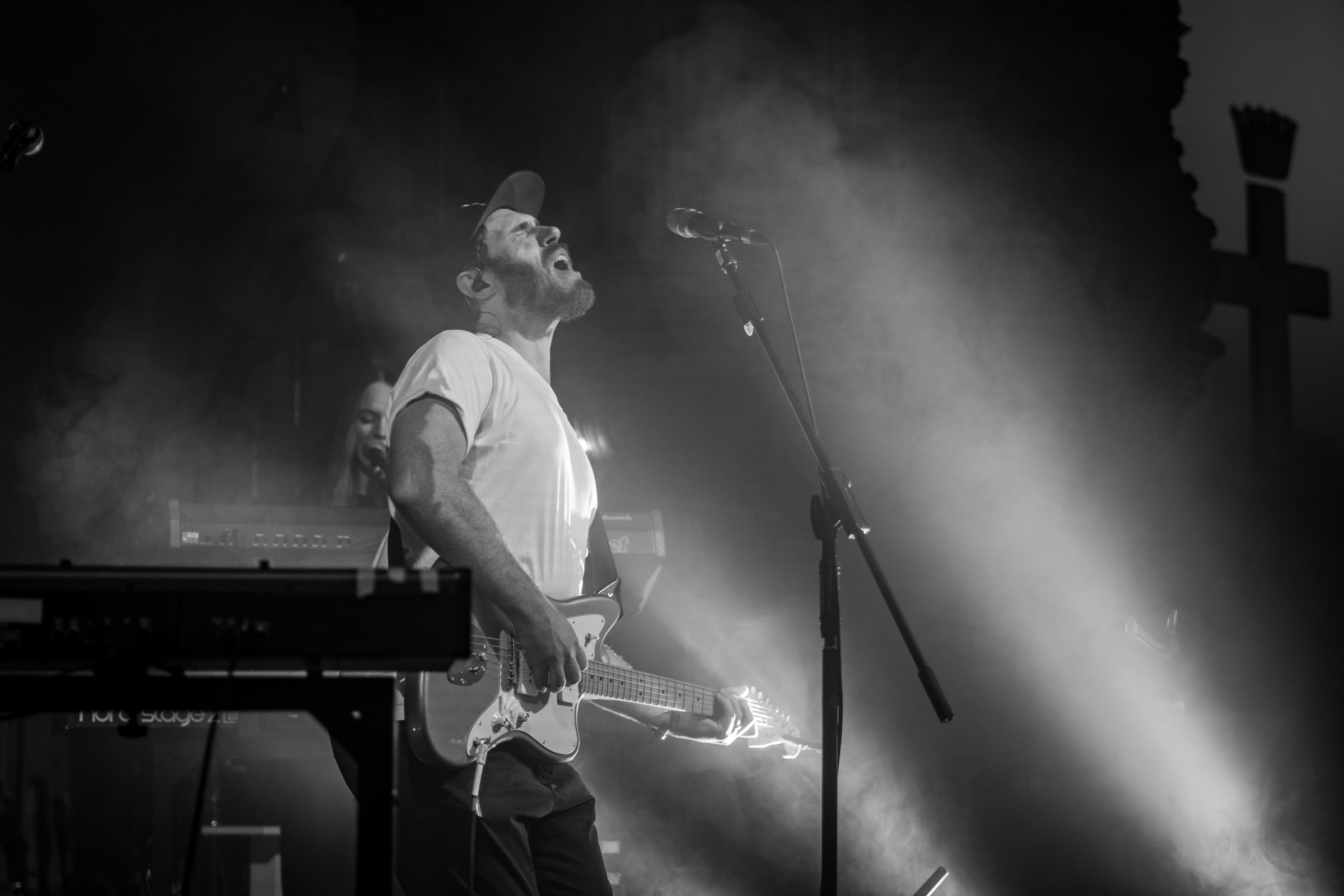 James Vincent McMorrow live in the Pepper Canister Church. Photographed by Caroline Vandekerckhove / dimly lit stages
