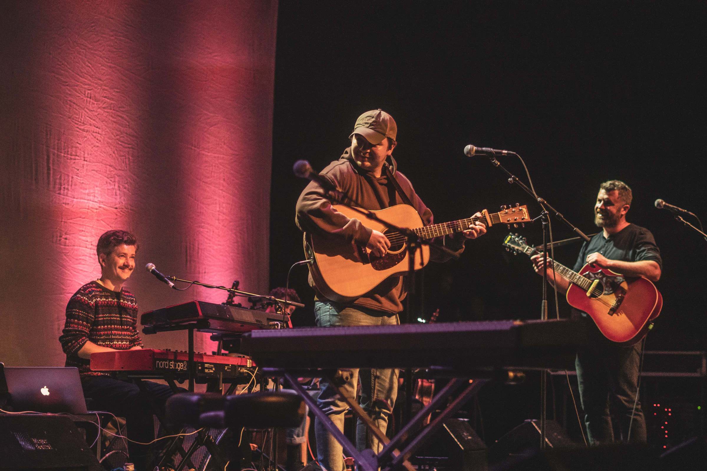 A Celebration of John Prine - Mick Flannery and Tommy Prine, photographed by Caroline Vandekerckhove in Vicar st, April 2023
